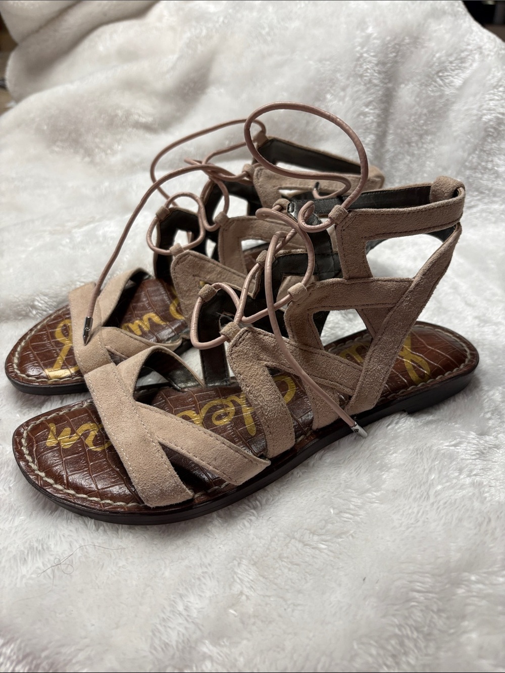 Sam Edelman Suede Lace-Up Sandals